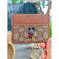 ราคา กระเป๋าใส่บัตร Coach แท้ “Coach Disney X Coach Slim Id Card Case In Signature Jacquard With Mickey Mouse Print" !!! (23985757037)