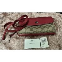 ราคา Used COACH F59534 Crossbody in Signature Coach Ruby สี Khaki/True Red แท้ %++++ (16191667732)
