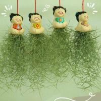 ราคา ( 4 อัน 100 บาท) ตุ๊กตาเซรามิคเคราฤาษี ไม้แขวนประดับ (16676900563)