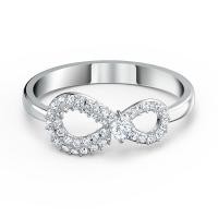 ราคา แหวน swarovski แท้ 100% Swarovski Infinity Ring White, Rhodium plated (6388448529)