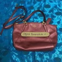 ราคา #Coach F29867 พัด 13” สีแดงเมทัลลิค (4205414739)