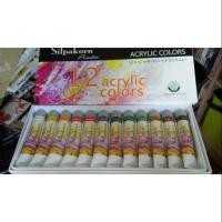 ราคา 12 Acrylic Colors สีอะคริลิคยี่ห้อศิลปากร (812401686)