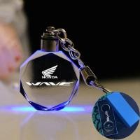 ราคา Honda Wave พวงกุญแจรถ LED Light 7 สีคริสตัลพวงกุญแจที่กําหนดเองเหรียญรถจักรยานยนต์ที่สวยงามส่วนบุคคลพวงกุญแจสําหรับ Honda Wave 110i Wave 125R Wave 125i Wave 125s Wave 110i (29059645687)