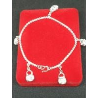 ราคา PSB019 สร้อยข้อมือเงิน ลายบล็อค ตัดลายดอกจิก ห้อยตะกร้าเงิน ยาว17cm ชุบเงินแท้925 สินค้าขายดีพร้อมส่ง (6042958253)