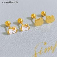 ราคา Th & Fashion Sanrio Hello Kitty Earstuds 18K Gold Buckle Simple Fashion Low Allergy Jewelry Titanium Steel Earstuds Cartoon Girl Jewelry Gift. (29660876553)