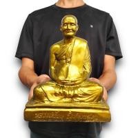 ราคา หลวงปู่เอี่ยมวัดสะพานสูง สีทองโบราณ ขนาด 5 นิ้ว สูง 6 นิ้ว (25453820073)