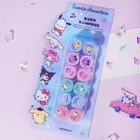 ราคา SANRIO ชุดแสตมป์ ลายการ์ตูน Kawaii mymelody Kuromi Cinnamoroll Pochacco Pom Pom Purin น่ารัก ของเล่นเสริมการเรียนรู้ สําหรับเด็ก จํานวน 12 ชิ้น (18885889675)
