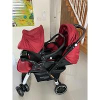 ราคา (มือสอง)รถเข็นเด็ก+กระเช้าคาร์ซีท Camera รุ่น Turnz travel system (26074764493)