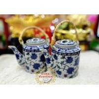 ราคา กาน้ำชา ( ใบใหญ่) งานเซรามิคทรงโบราณ (19140103235)