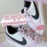 ราคา Nike ของแท้ 100% Court Borough Low 2 GS สีขาวชมพูม่วง (25763039558)