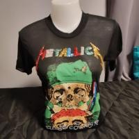 ราคา เสื้อวงผ้าบางปักMETALLICAของแท้ (METALICA @1987) size S อก34ยาว28นิ้ว (26613875091)