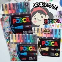 ราคา UNI POSCA ปากกามาร์คเกอร์ ชุด8สี PC-3M 0.9-1.3mm./ PC-5M BRIGHT COLORS / SOFT COLORS 1.8-2.5mm. 1กล่อง (10437489833)