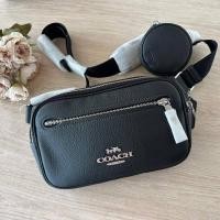 ราคา พร้อมส่ง Coach Elias Belt Bag สี BlackStyle สีดำ หนังมีใบลูก (26570844807)