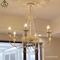 ราคา ห้องนั่งเล่นสไตล์ฝรั่งเศสย้อนยุคห้องนอนโคมไฟระย้าคริสตัลอเมริกันคันทรีวิลล่าห้องเจ้าหญิงห้องรับประทานอาหารสไตล์ครีมโฮมสเ (26801096839)