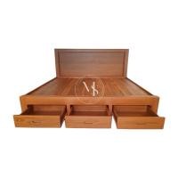 ราคา ส่งฟรี+ติดตั้ง เตียงนอนไม้สักทองแก่ 3ลิ้นชัก (27560844907)