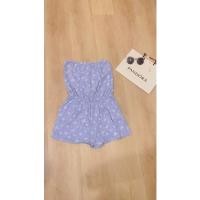 ราคา จั้มเกาะอก สีฟ้า ลายดอก Forever21 size M (16035761857)