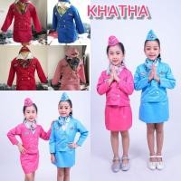 ราคา พร้อมส่งจากไทย*ชุดอาชีพในฝันเด็กแอร์โฮสเตสสำหรับ3-7ขวบงานสวยมาก (19939527065)