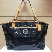 ราคา กระเป๋าโค้ช​ Coach ของแท้​ มือ2 สภาพดีอะไหล่สีเงิน​ ​ขนาด​13นิ้ว​ *9นิ้ว​ ปากกระเป๋า16นิ้ว มีซิป หนัวแก้ว (2279344379)