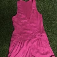 ราคา จั้มสูทขาสั้น สีชมภู ผ้ากำมะหยี่ งานแบรนด์Jaspal ไซส์m มือ2 (2035009280)