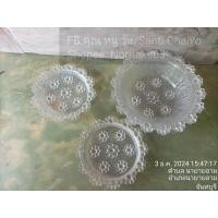 ราคา ชามแก้ว ลายไข่ปลาและจานรองแก้วลายไข่ปลาเป็นแก้วใส สินค้ามือสองจากตู้ญี่ปุ่น (25989034817)