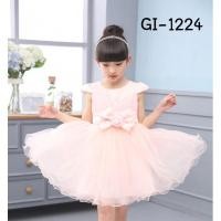 ราคา ชุดราตรีเด็กผู้หญิงสีโอรส ใส่ออกงาน สำหรับเด็กโต แขนสั้น จับจีบแต่งคริสตัลสวยหรู size 150 GI1224 (9220135531)