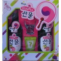 ราคา กิ๊ฟเซ็ทโซจู ในเซตมีโซจู 2ขวด แก้ว 2ใบ ลายซันมุล 1ใบ และแบบสุ่มอีก 1ใบมี2รสชาติลูกพีชแอ๊ปเปิ้ลเขียว,โยเกิร์บลูเบอร์รี่ (24454331810)