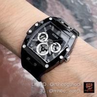 ราคา Guess Watch Chronograph ทรงริชาร์ด มิลล์ Black Case (23417950791)