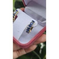 ราคา ต่างหูไพลินจันทบุรี พลอยแท้ (28313218500)