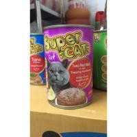 ราคา อาหารเปียกแมว Super Cat แบบกระป๋อง รสปลาทูน่าเนื้อแดงในเยลลี่หน้าปูอัด ขนาด 400 ก. (9733292521)