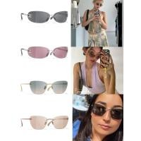 ราคา ของแท้ เลนส์โลโก้ CHANEL LOGO แว่นตากันแดดโลหะสำหรับคู่รัก (26862547487)