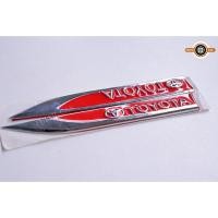 ราคา สติ๊กเกอร์โลโก้Toyota สีแดง สำหรับติดรถยนต์ (7433881617)