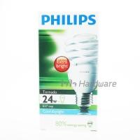 ราคา Philips หลอดไฟเกลียว ทอร์นาโด Tornado 24 W ขั้ว E27 แสงขาว Cool DayLight 6500K D26-02 (1648289907)