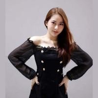 ราคา เดรสผ้าลูกฟูกแขนชีฟองงานป้ายpresent (13659898199)