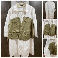 ราคา เดรสซาฟารี oversized แขนยาว มือสอง แบรนด์ Vero Moda (18283649253)