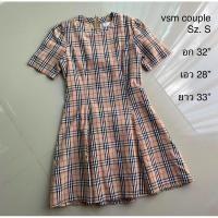 ราคา เดรสลายบลูเบอรี่ มือสอง งานซิปหลัง สาว ไซส์ S (24090152613)