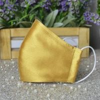 ราคา แมส แมสผ้าไหม สีทองเข้ม แมสปิดปาก แมสปิดจมูก ผ้าปิดจมูก ผ้าปิดปาก mask กรอง3ชั้น มีช่องสอดแผ่นกรอง (11610609543)