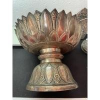 ราคา สินค้ามือสองพานเงินแท้ลายกลีบบัวงานศิลปะทางลาวสวยเดิมๆเงิน98%ขนาด7นิ้วหนัก187.77กรัมสวยสมบูรณ์ (29365282844)