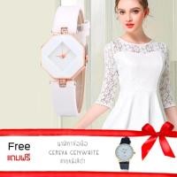 ราคา Poca Watch KEZZI Watch รุ่น Eight/White WatchแถมฟรีGENEVA Women Watch นาฬิกาข้อมือผู้หญิง PU Leather - GEN2/Black (512499922)