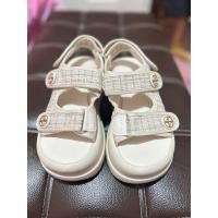 ราคา รองเท้าแฟชั่นผ้าทวีต รัดส้น ส้นตึกสูง 3 นิ้ว ไซส์ 36 สภาพดี (27473272757)