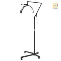 ราคา Hd-m50x 36W ไฟ LED วิดีโอครึ่งดวงจันทร์รูปเติมแสง 3000K-6000K หรี่แสงได้พร้อม Telescoping ขาตั้งโลหะคลิปโทรศัพท์รีโมทคอนโทรลและฐานล้อที่ถอดออกได้สําหรับร้านเสริมสวย M (24386403496)