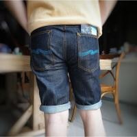 ราคา Slim Jim Dry Twill Blue กางเกงยีนส์ขาสั้น Nudie Jeans ด้ายฟ้า limited สุดๆ ของแท้ 100% (2283861208)