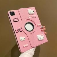 ราคา 360° Rotatable Stand Flip หนังกรณีแท็บเล็ต 3D การ์ตูนสติกเกอร์สําหรับ iPad Mini 6 5 9.7 5th 6th Air 3 4 5 iPad 10.2 7 8 9 10th Gen iPad Pro 11 นิ้ว iPad Casing Cover (27203244726)