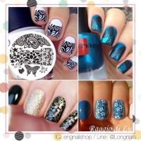 ราคา แผ่นปั๊มลายเล็บ ดอกไม้ ผีเสื้อ (opi essie zoya orly) (8057248)
