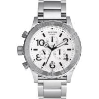 ราคา NIXON 42-20 Chrono Silver White Unisex Watch (แถมสายหนัง) (20992935046)
