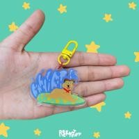 ราคา Rockyjelly - Keychain Surfing labrador/ Keychain 6cm (25358312497)