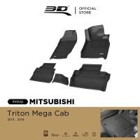 ราคา 3D Mats พรมปูพื้นรถยนต์ MITSUBISHI TRITON CAB 2015-2018 พรมกันลื่น พรมกันนํ้า พรมรถยนต์ (5177105715)