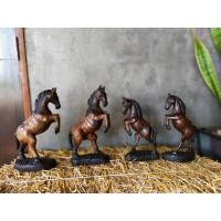 ราคา ม้าไม้แกะสลัก (2ตัว) ม้ากระโดดคู่ มีหลายขนาด ม้าแกะสลักไม้จามจุรี งานแฮนด์เมด (5043159388)