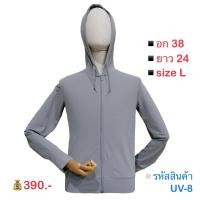 ราคา Uniqlo เสื้อคลุม เสื้อแขนยาว เสื้อกันแดด ☀️รุ่น uv cut ,AIRIsm กัน uvทันทีที่สวมใส่ (สีเทา) ▫️รหัสสินค้า UV-8 (24314321195)