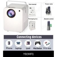 ราคา โปรเจคเตอร์มือสอง โปรเจคเตอร์มินิ Y9 Projector WIFI mini projector 4k UHD รองรับการแชร์หน้าจอมือถือ (27653653698)