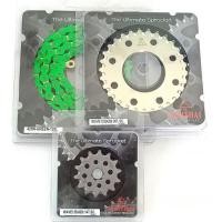 ราคา ชุดโซ่สเตอร์ สีเขียว(420)120L+สเตอร์หน้า+สเตอร์หลัง พระอาทิตย์ แท้ ทั้งชุด(หน้า11T-16Tหลัง28T-36T) (11009358052)